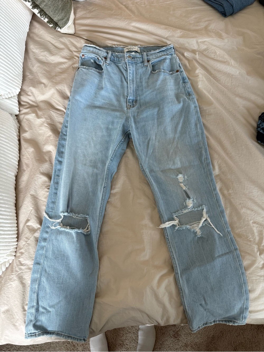 Abercrombie & Fitch ankle straight ultra high-rise CURVE LOVE 27Long